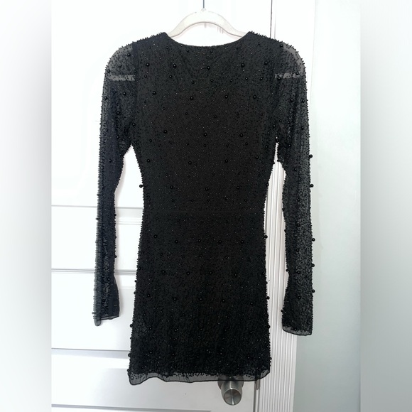 Oh Polly Black Embellished Dress - Picture 4 of 9